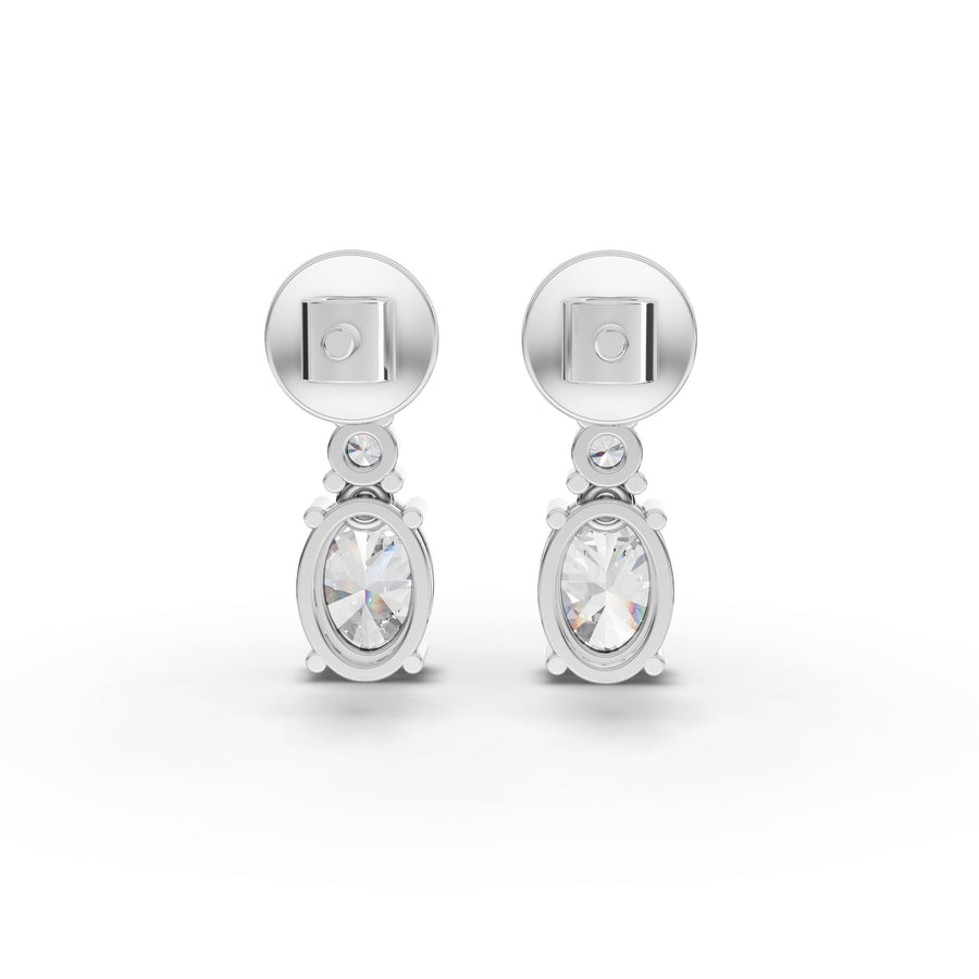 4.54 Ct Oval Lab Diamond Drop Set