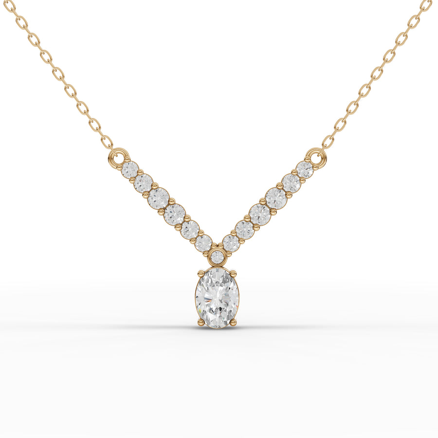 4.54 Ct Oval Lab Diamond Drop Set