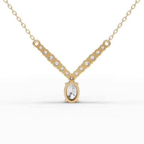Oval Lab-Grown Diamond Graduated Jewelry Set: Drop Necklace, Earrings & Pavé Three-Stone Ring