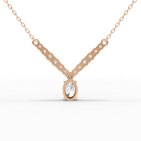 Oval Lab-Grown Diamond Graduated Jewelry Set: Drop Necklace, Earrings & Pavé Three-Stone Ring