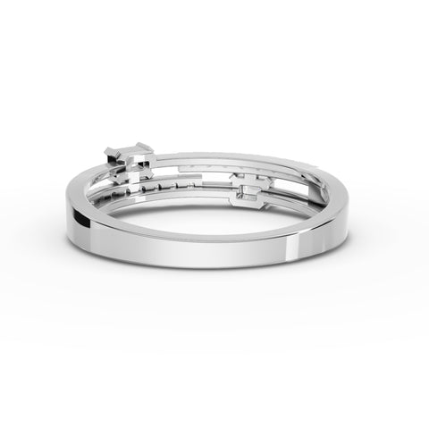 Lab-Grown Diamond Emerald-Cut Accent Vertical Bar Jewelry Set with Necklace, Earrings & Pavé Bypass Ring