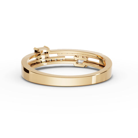 Lab-Grown Diamond Emerald-Cut Accent Vertical Bar Jewelry Set with Necklace, Earrings & Pavé Bypass Ring