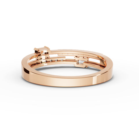 Lab-Grown Diamond Emerald-Cut Accent Vertical Bar Jewelry Set with Necklace, Earrings & Pavé Bypass Ring