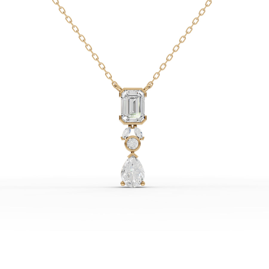 1.75 Ct Emerald Pear Drop Pendant