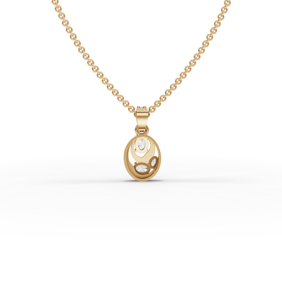 0.33 Ct Oval Lab Diamond Pendant