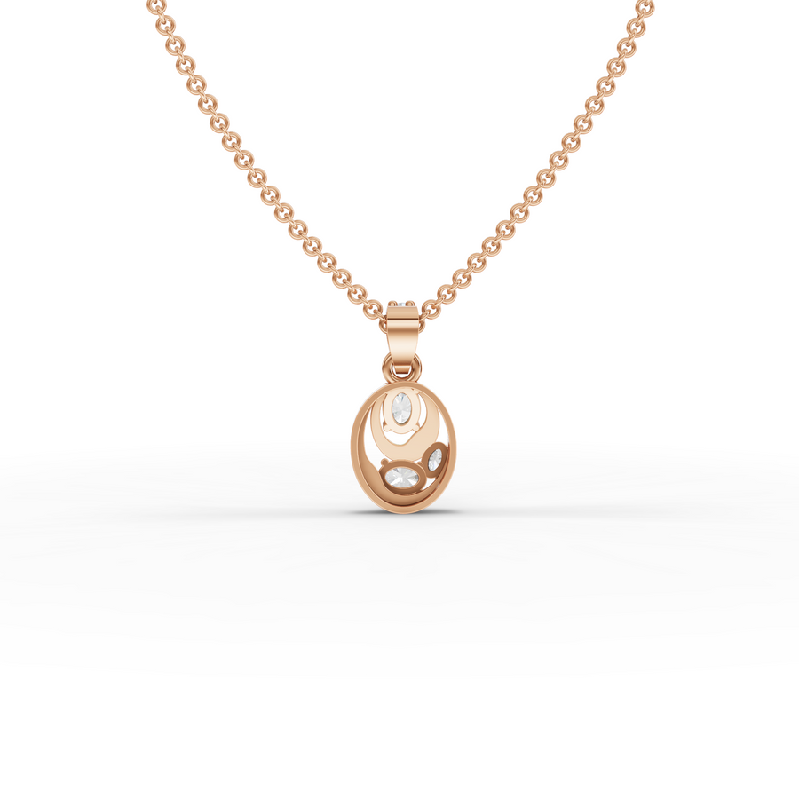 0.33 Ct Oval Lab Diamond Pendant