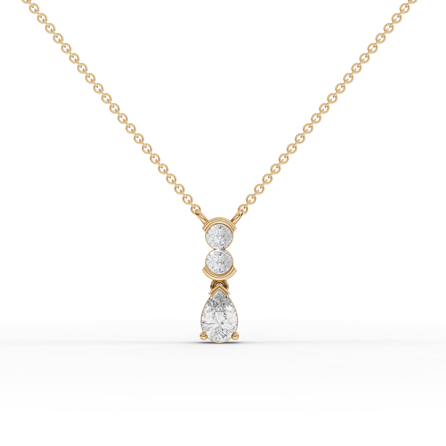 0.55 Ct Pear Statement Diamond Pendant