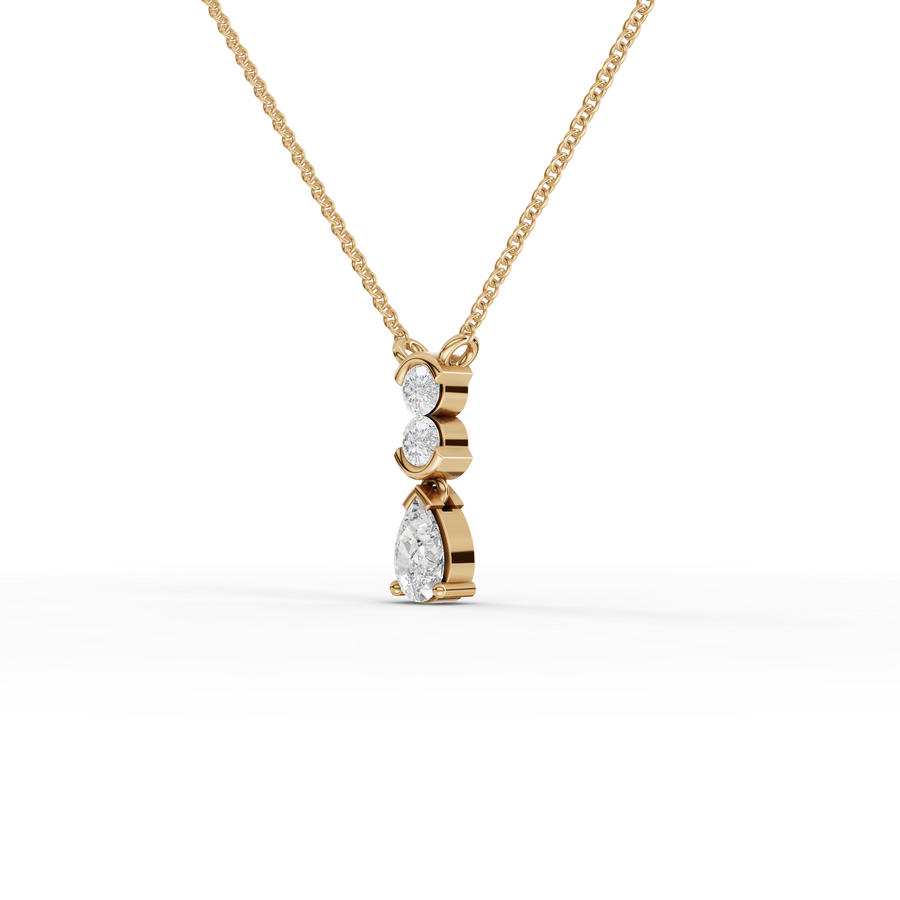 0.55 Ct Pear Statement Diamond Pendant