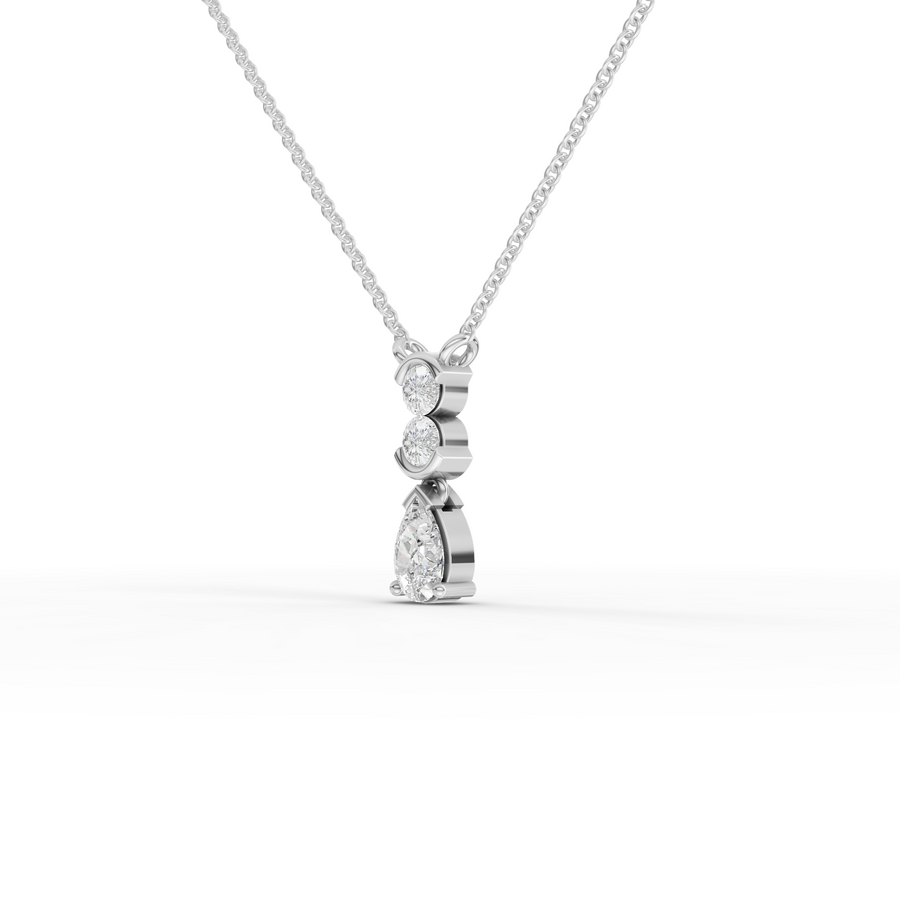 0.55 Ct Pear Statement Diamond Pendant