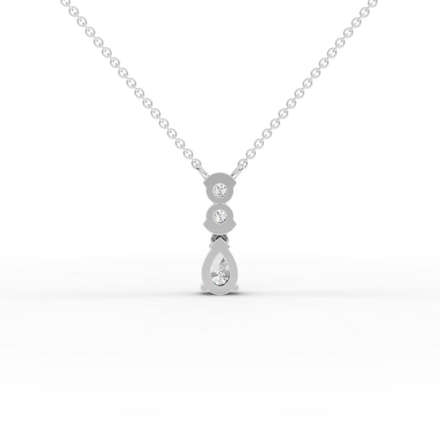 0.55 Ct Pear Statement Diamond Pendant