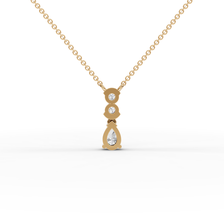 0.55 Ct Pear Statement Diamond Pendant