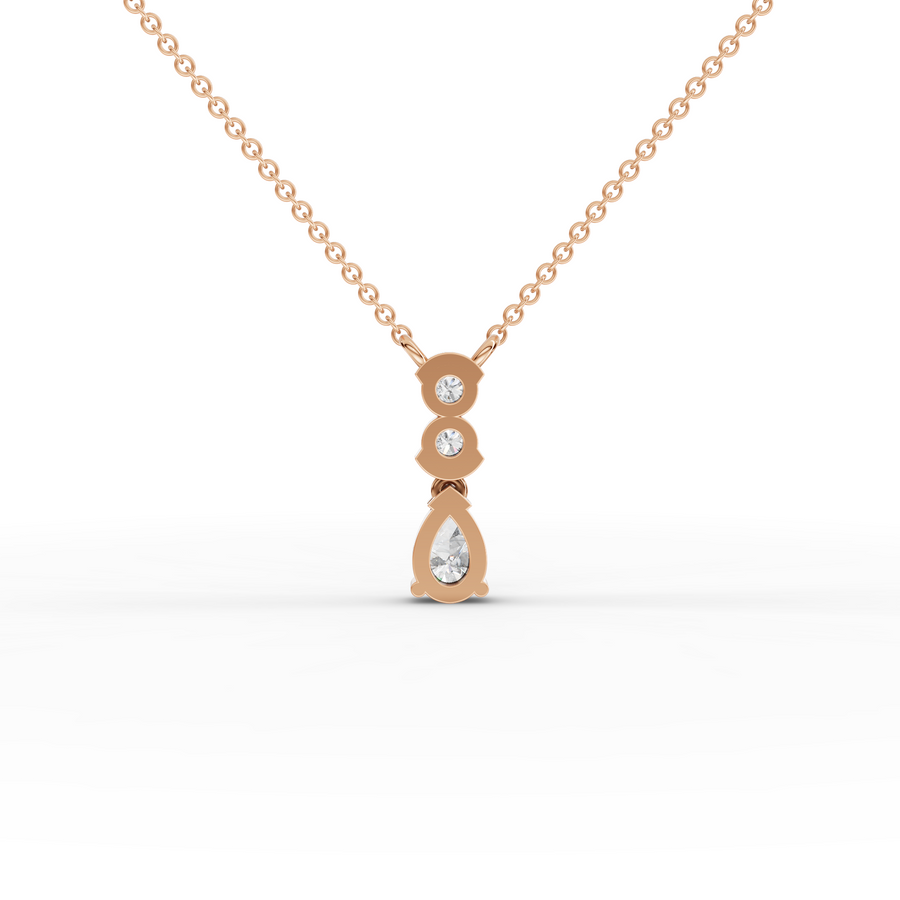 0.55 Ct Pear Statement Diamond Pendant