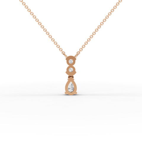 2.43 Ct Pear & Round Lab Diamond Statement Jewelry Set