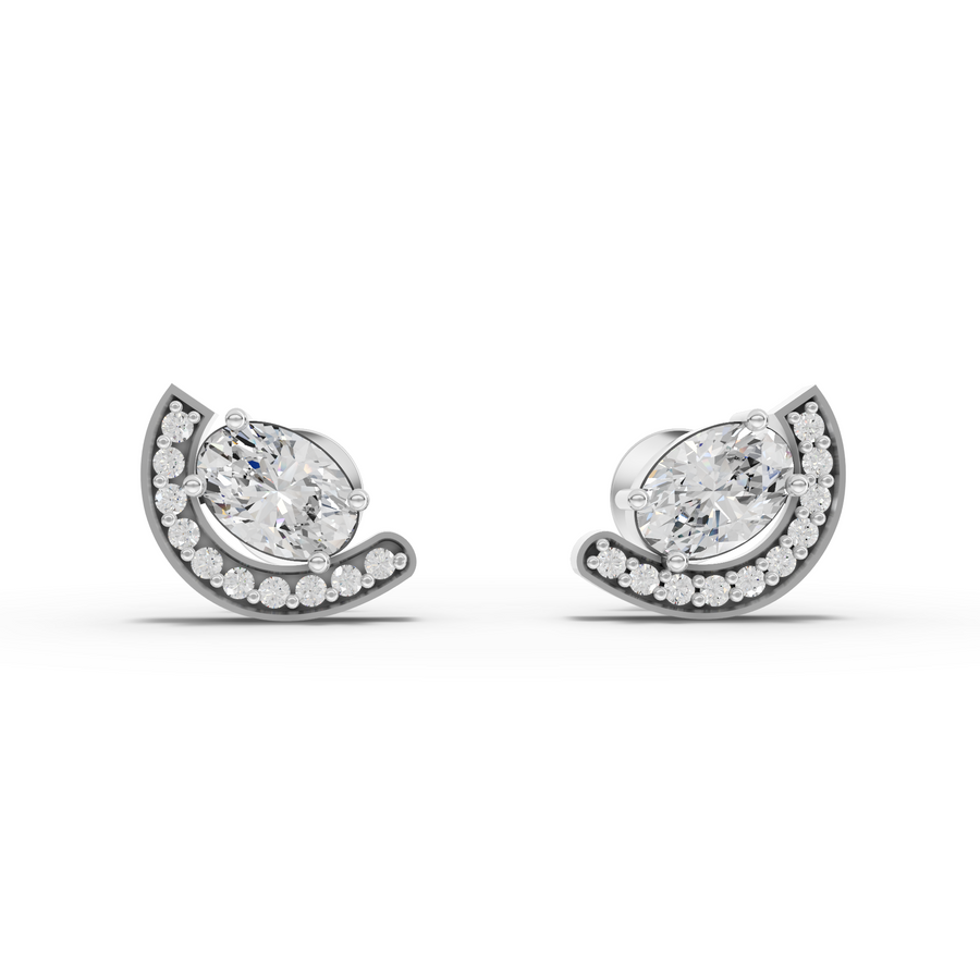 4.84 Ct Oval Halo Lab Diamond Set