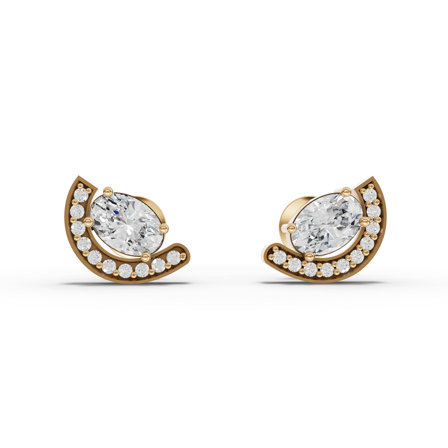 4.84 Ct Oval Halo Lab Diamond Set