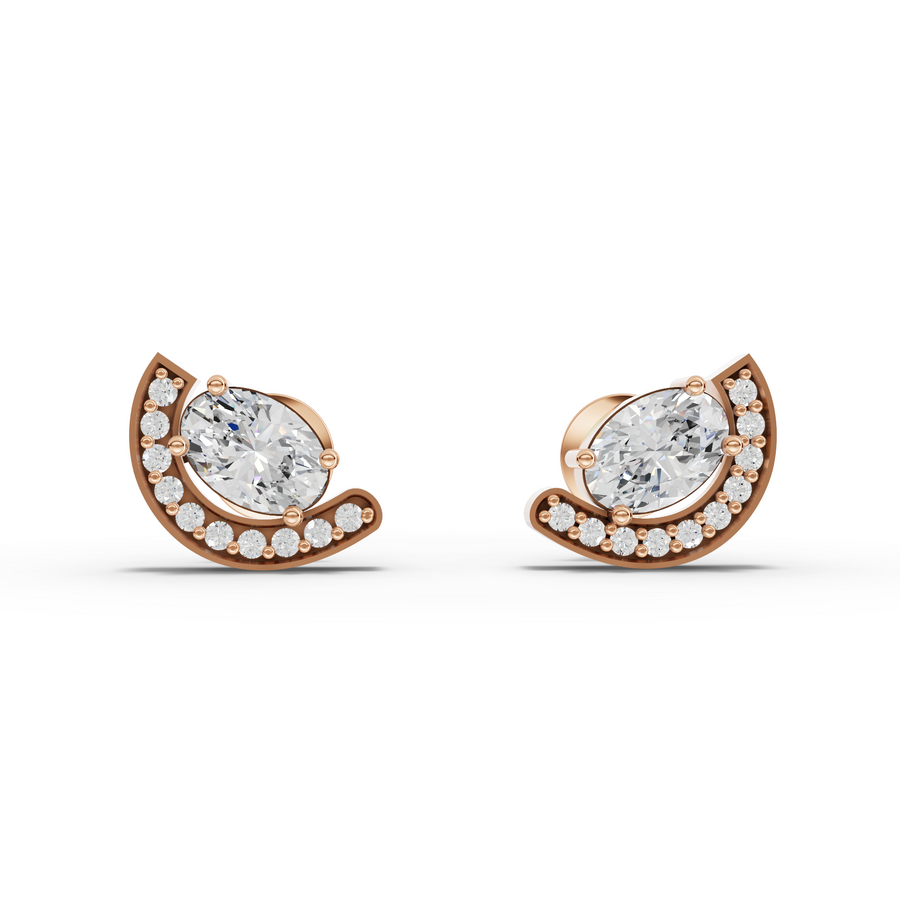 4.84 Ct Oval Halo Lab Diamond Set