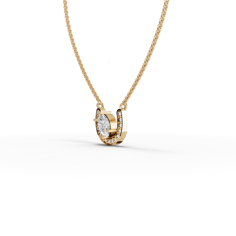 1.19 Ct Oval Lab Diamond Halo Pendant