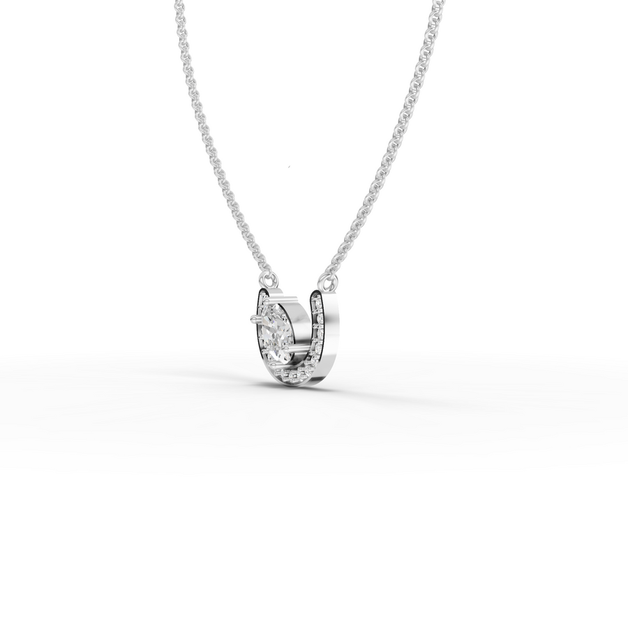1.19 Ct Oval Lab Diamond Halo Pendant
