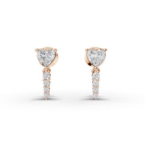 2.06 Ct Heart Lab Diamond Jewelry Set with Pendant, Earrings & Eternity Ring