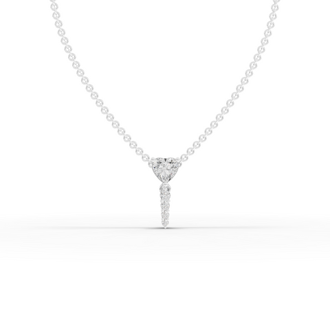 Heart & Drop Lab-Grown Diamond Pendant Necklace