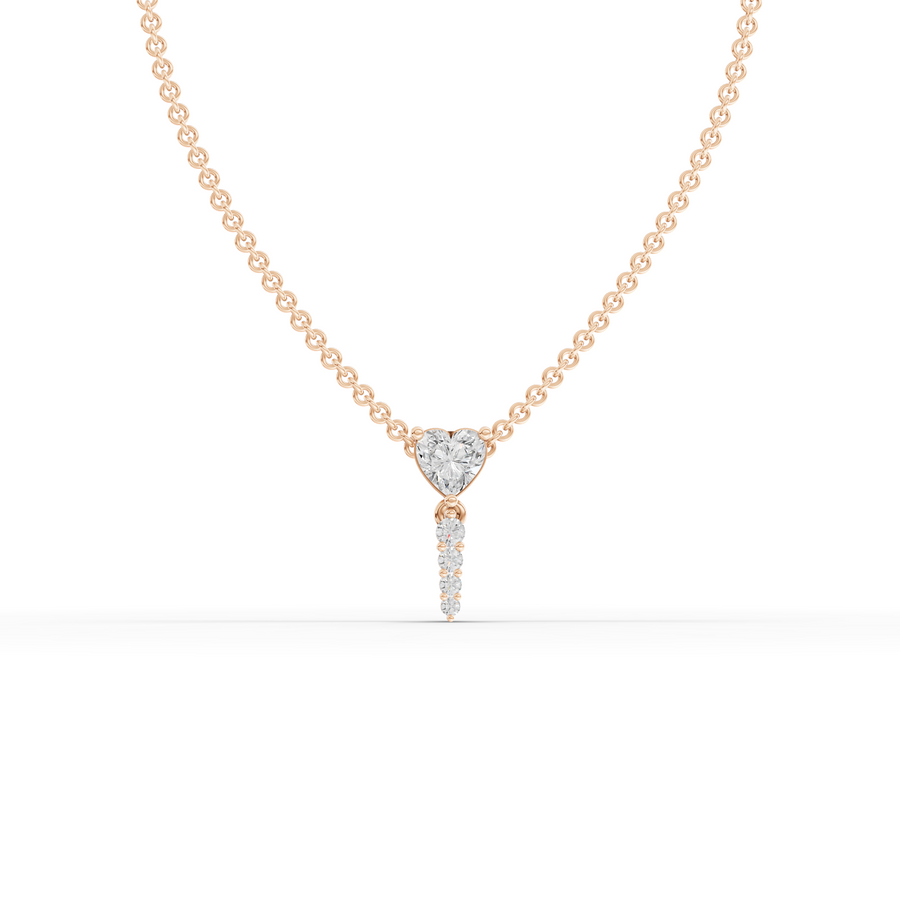 0.58 Ct Heart Lab Diamond Pendant