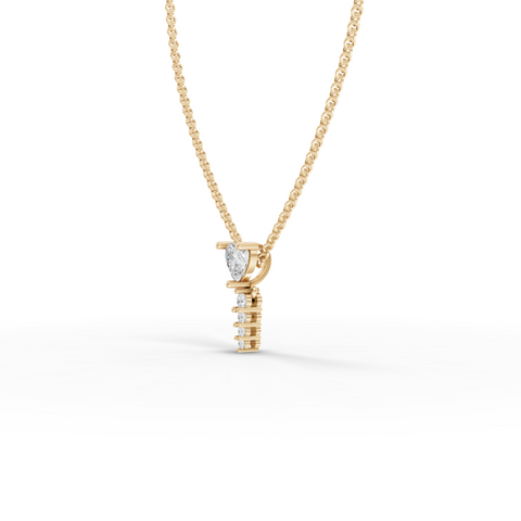 Heart & Drop Lab-Grown Diamond Pendant Necklace