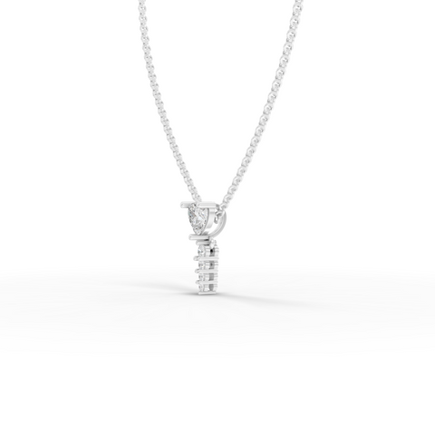 Heart & Drop Lab-Grown Diamond Pendant Necklace