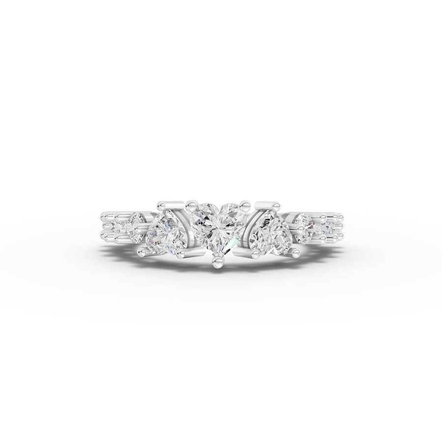 2.06 Ct Heart Lab Diamond Set