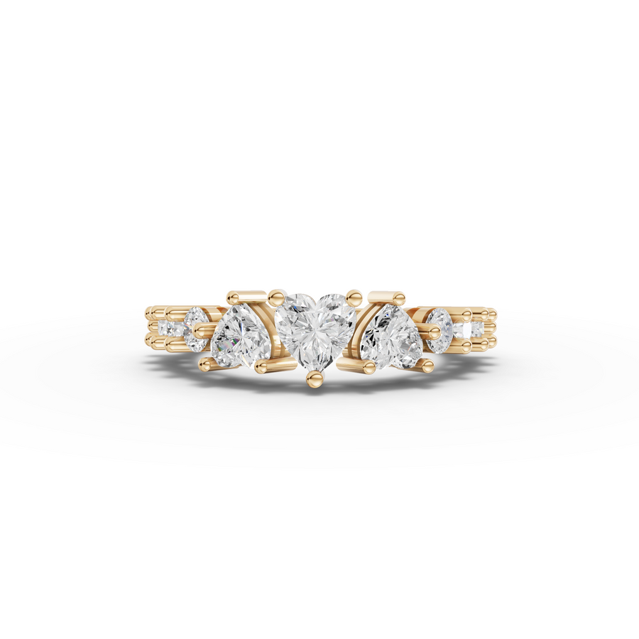 1.03 Ct Heart Lab Diamond Eternity Ring