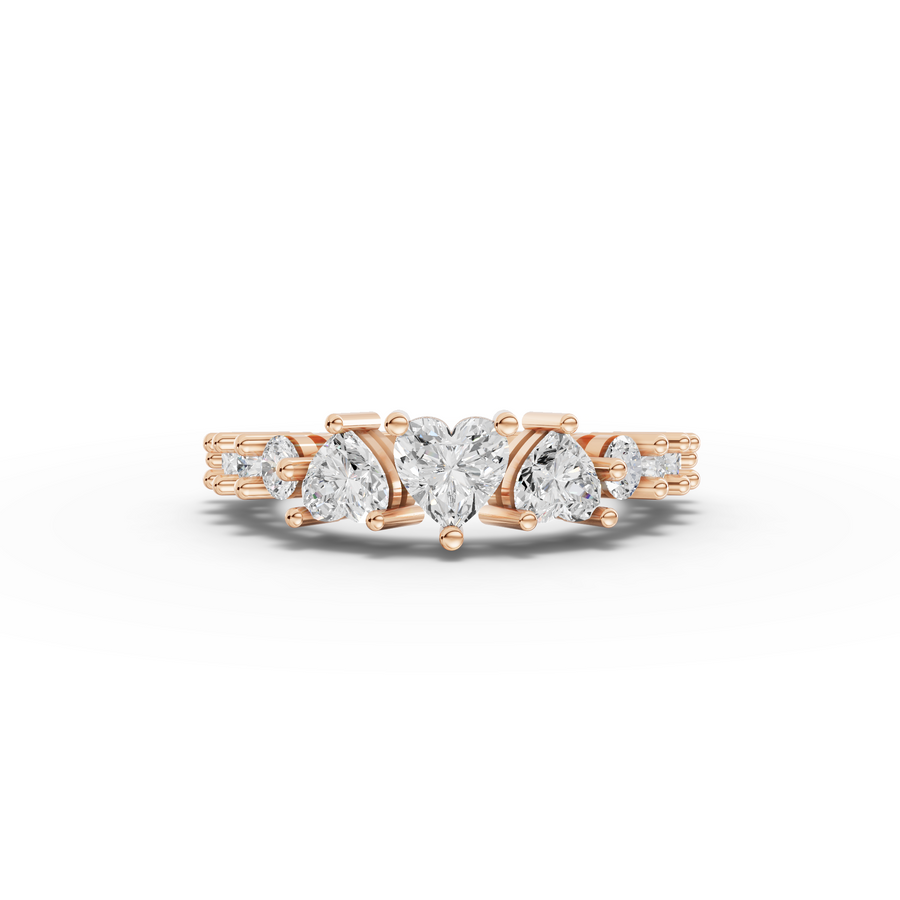 1.03 Ct Heart Lab Diamond Eternity Ring