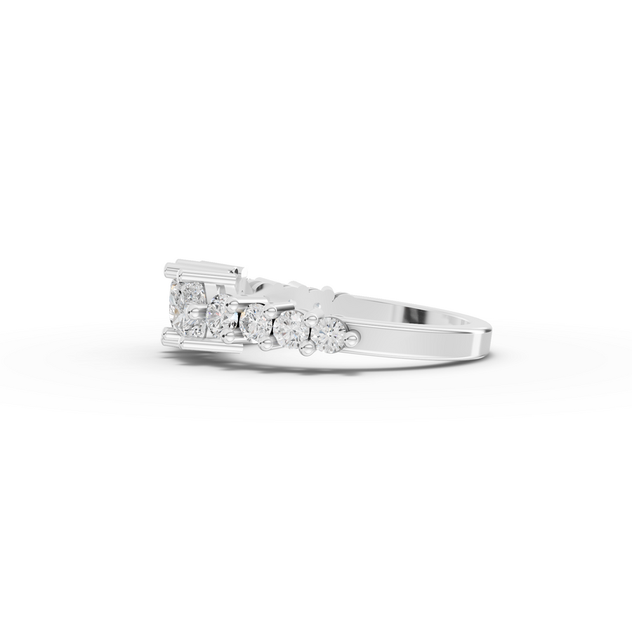 1.03 Ct Heart Lab Diamond Eternity Ring