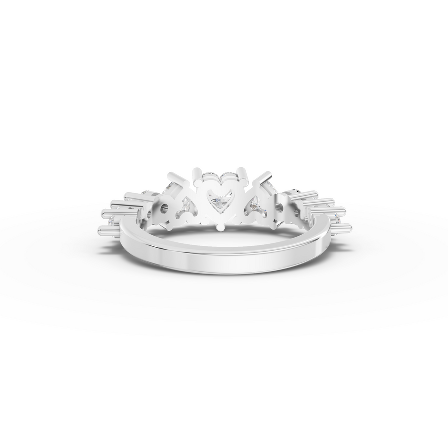 1.03 Ct Heart Lab Diamond Eternity Ring