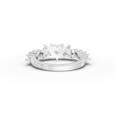 2.06 Ct Heart Lab Diamond Jewelry Set with Pendant, Earrings & Eternity Ring