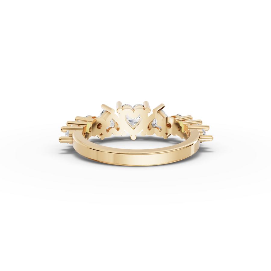 1.03 Ct Heart Lab Diamond Eternity Ring