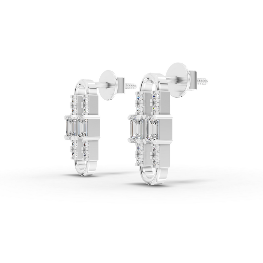 0.49 Ct Emerald Lab Diamond Drop Earrings