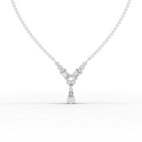 2.99 Ct Emerald & Pear Lab Diamond Jewelry Set with Pendant, Earrings & Ring