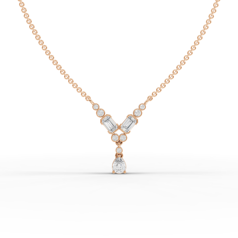 2.99 Ct Emerald & Pear Lab Diamond Set