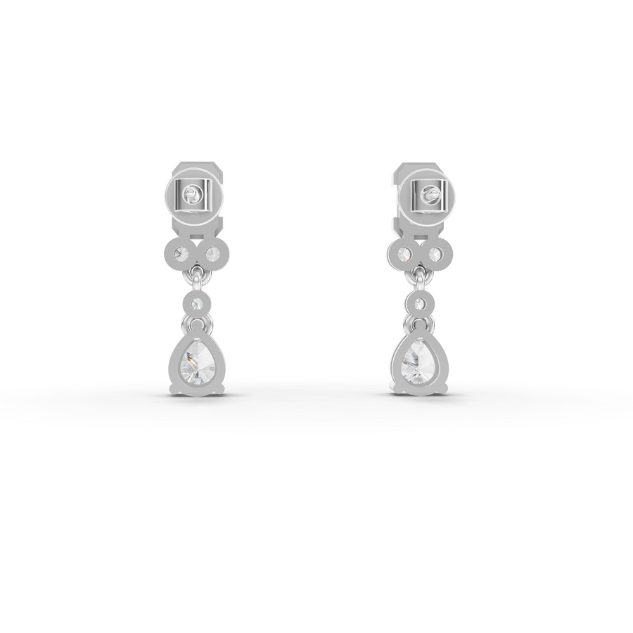 2.99 Ct Emerald & Pear Lab Diamond Set