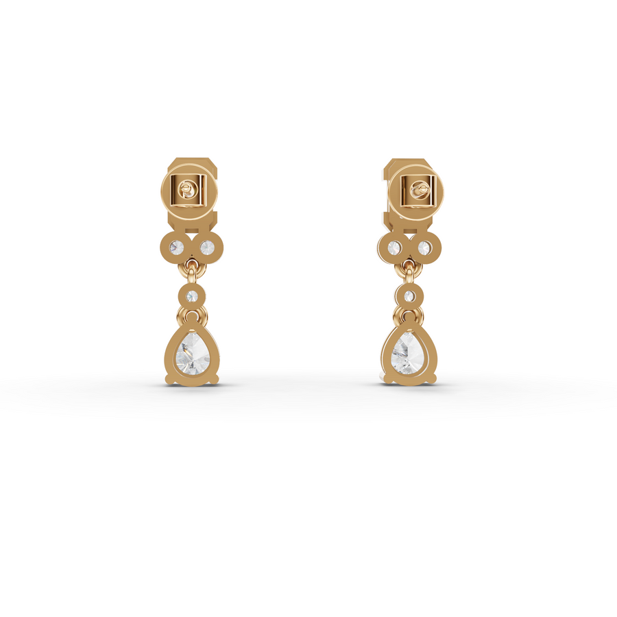 2.99 Ct Emerald & Pear Lab Diamond Set