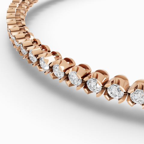 1.88 CT Round Lab Diamond Prong Set Tennis Bracelet