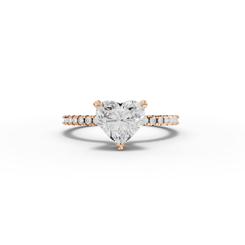 1.23 CT Heart Hidden Halo Pavé Ring