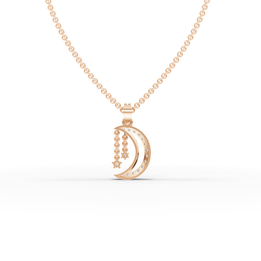 0.28 Ct Round Lab Diamond Star Charm Necklace