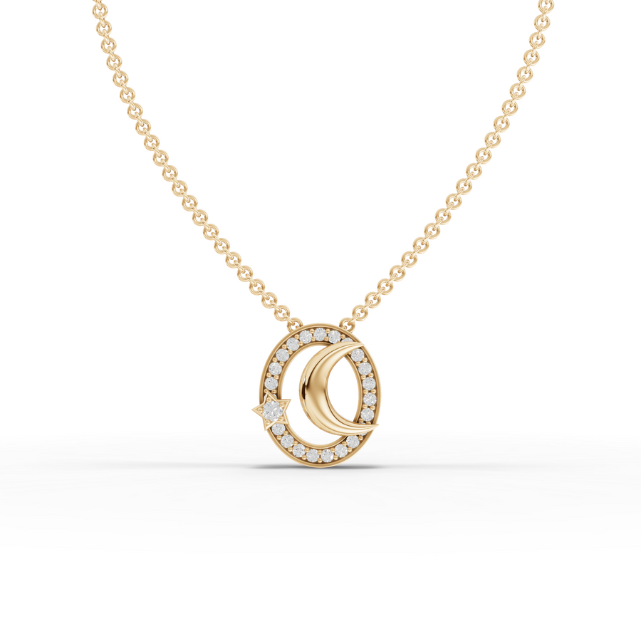 0.21 Ct Round Halo Diamond Pendant