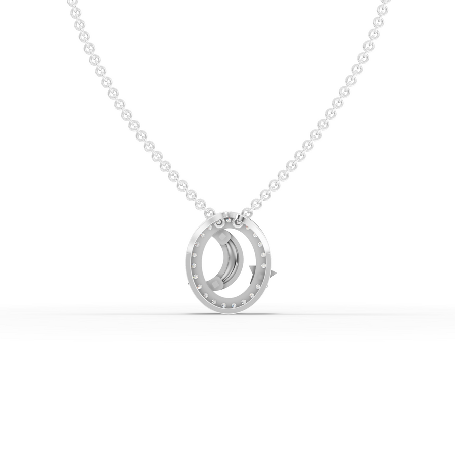 0.21 Ct Round Halo Diamond Pendant