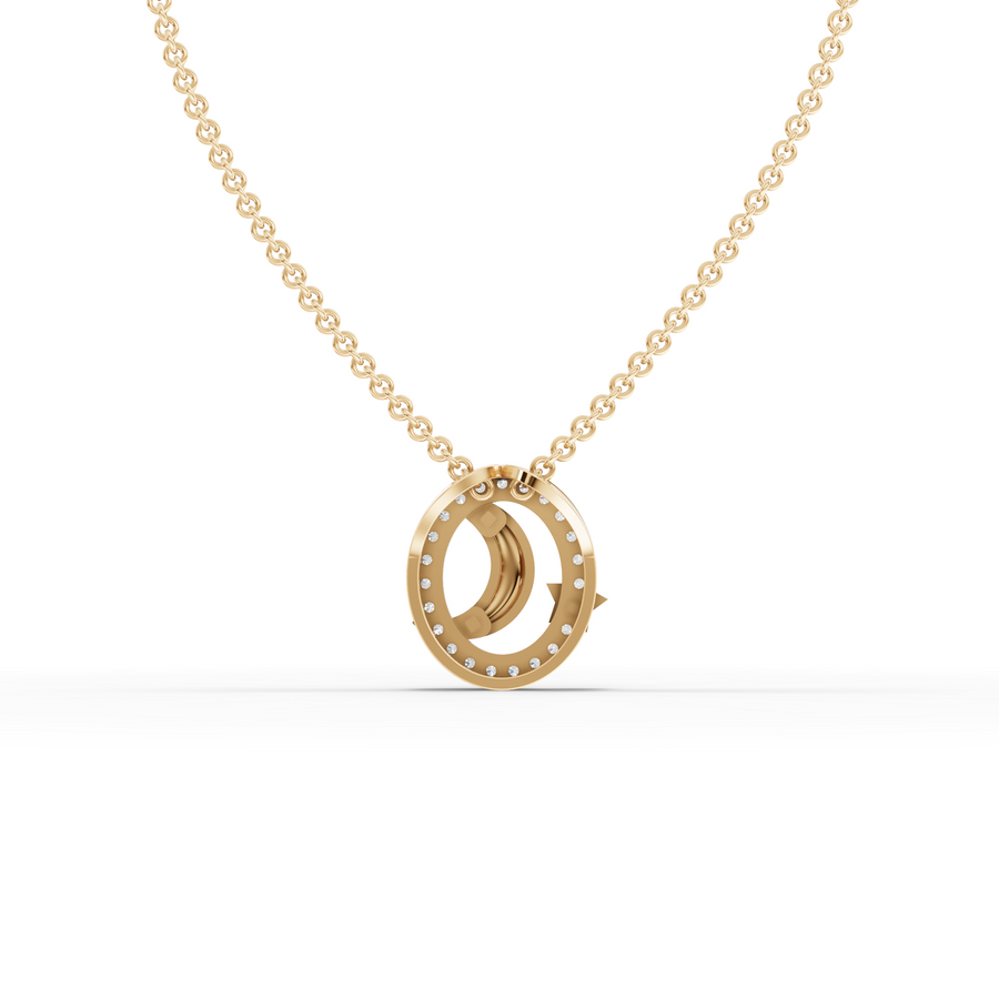 0.21 Ct Round Halo Diamond Pendant