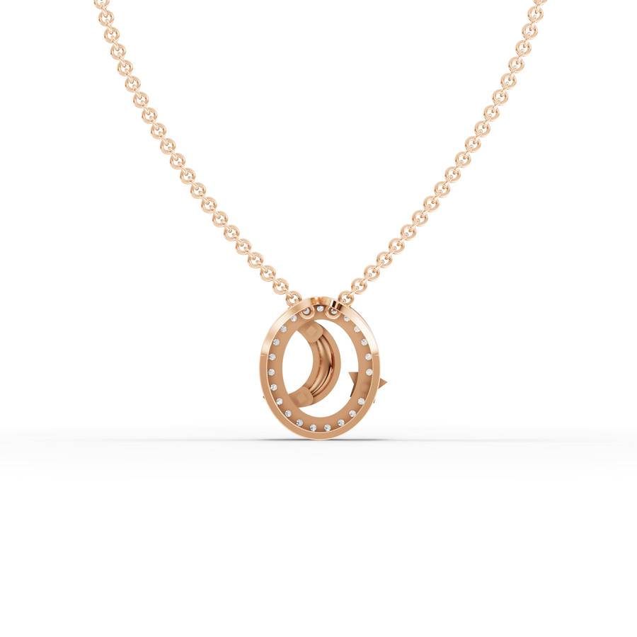 0.21 Ct Round Halo Diamond Pendant