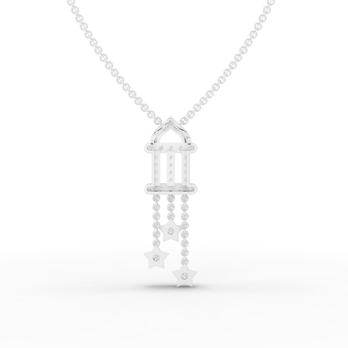 1.43 Ct Celestial Star Tassel Lab Diamond Jewelry Set