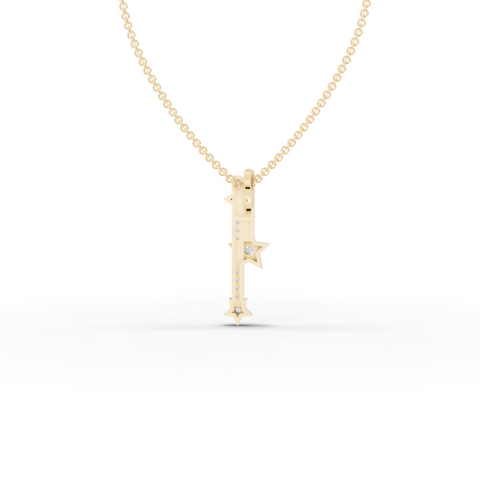 Modern Lab Grown Diamond Vertical Bar Star Jewelry Set with Drop Earrings and Pendant Necklace