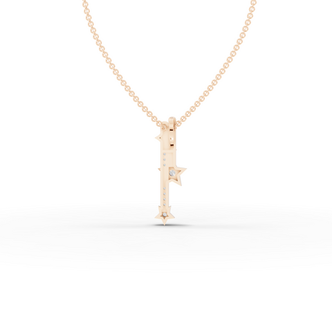 Modern Lab Grown Diamond Vertical Bar Star Jewelry Set with Drop Earrings and Pendant Necklace