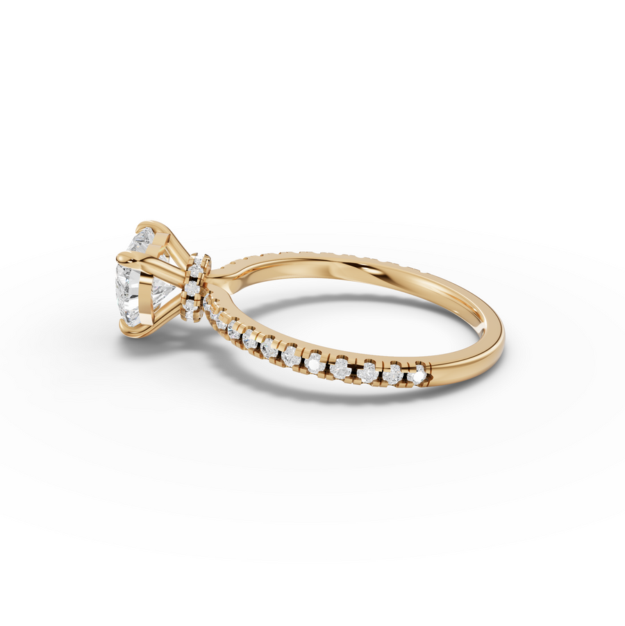 1.23 CT Heart Hidden Halo Pavé Ring